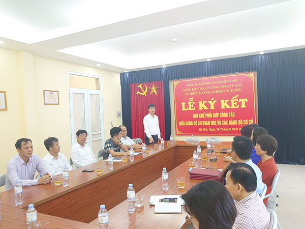 LỄ KÝ KẾT QUY CHẾ PHỒI HỢP CÔNG TÁC GIỮA ĐẢNG BỘ CƠ QUAN MIE & CÁC ĐẢNG BỘ CƠ SỞ
