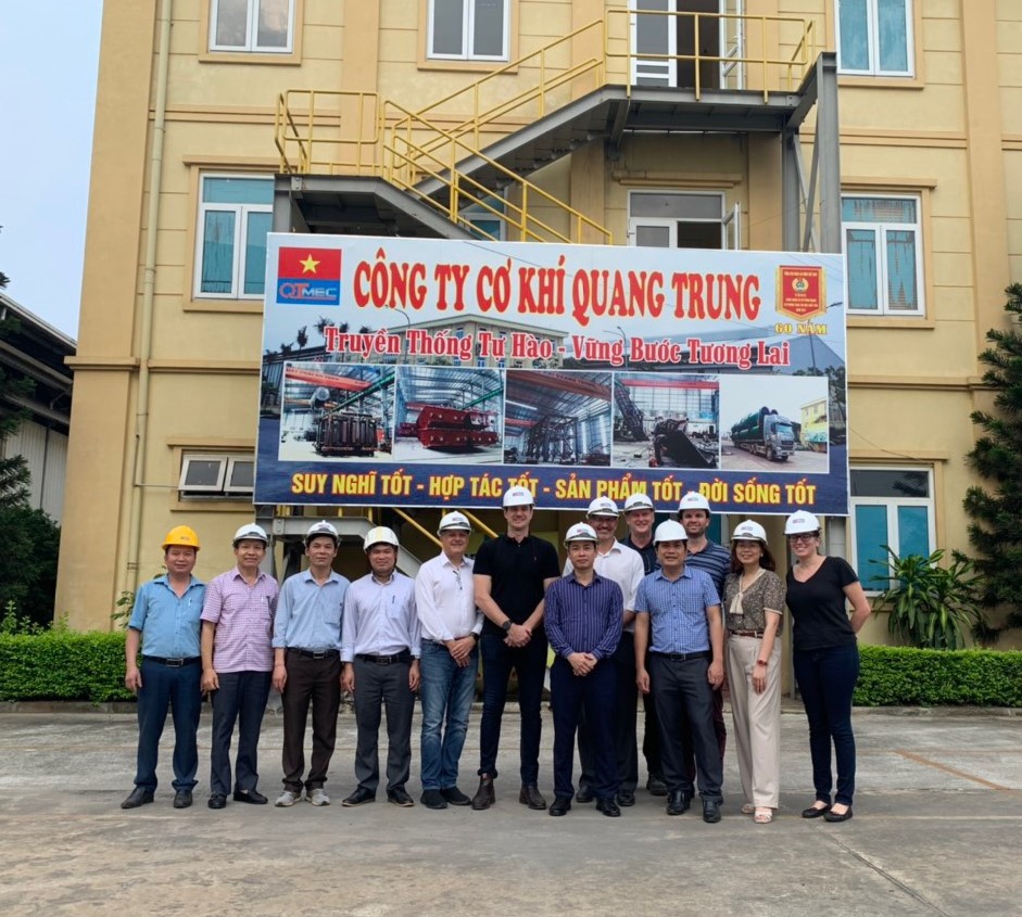 ĐOÀN LÃNH ĐẠO CÔNG TY FORTESCUE FUTURE INDUSTRIES ( ÚC) THĂM VÀ LÀM VIỆC TẠI CÔNG TY TNHH MTV CƠ KHÍ QUANG TRUNG ( QTMEC )